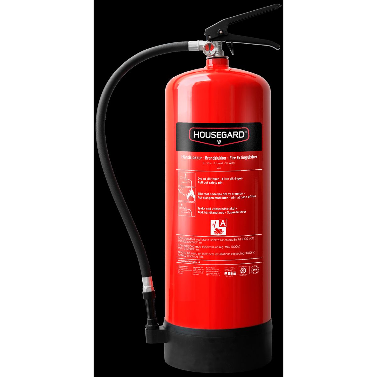 Housegard vandslukker 9ltr WE9HO-A, 27A