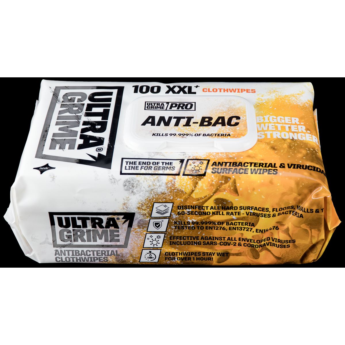 UltraGrime renseservietter anti-bac 38Ã25cm 100stk