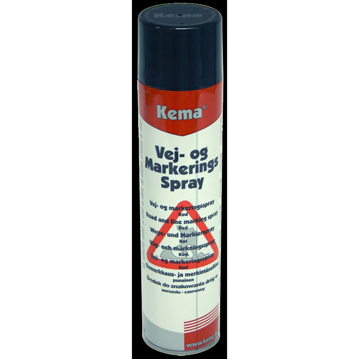 Kema vej- og mark.spray rød 600ml