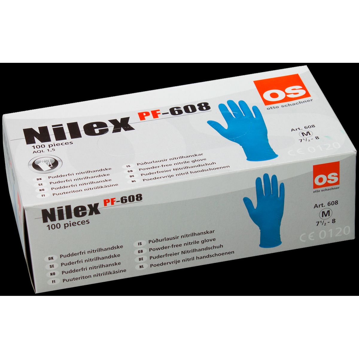 Nilex engangshandske nitril pudderfri 608-8 pk/100