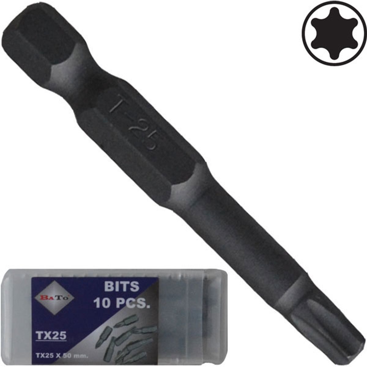 BATO 1/4" Bits Torx 40 x 50mm. 10 stk. pk.