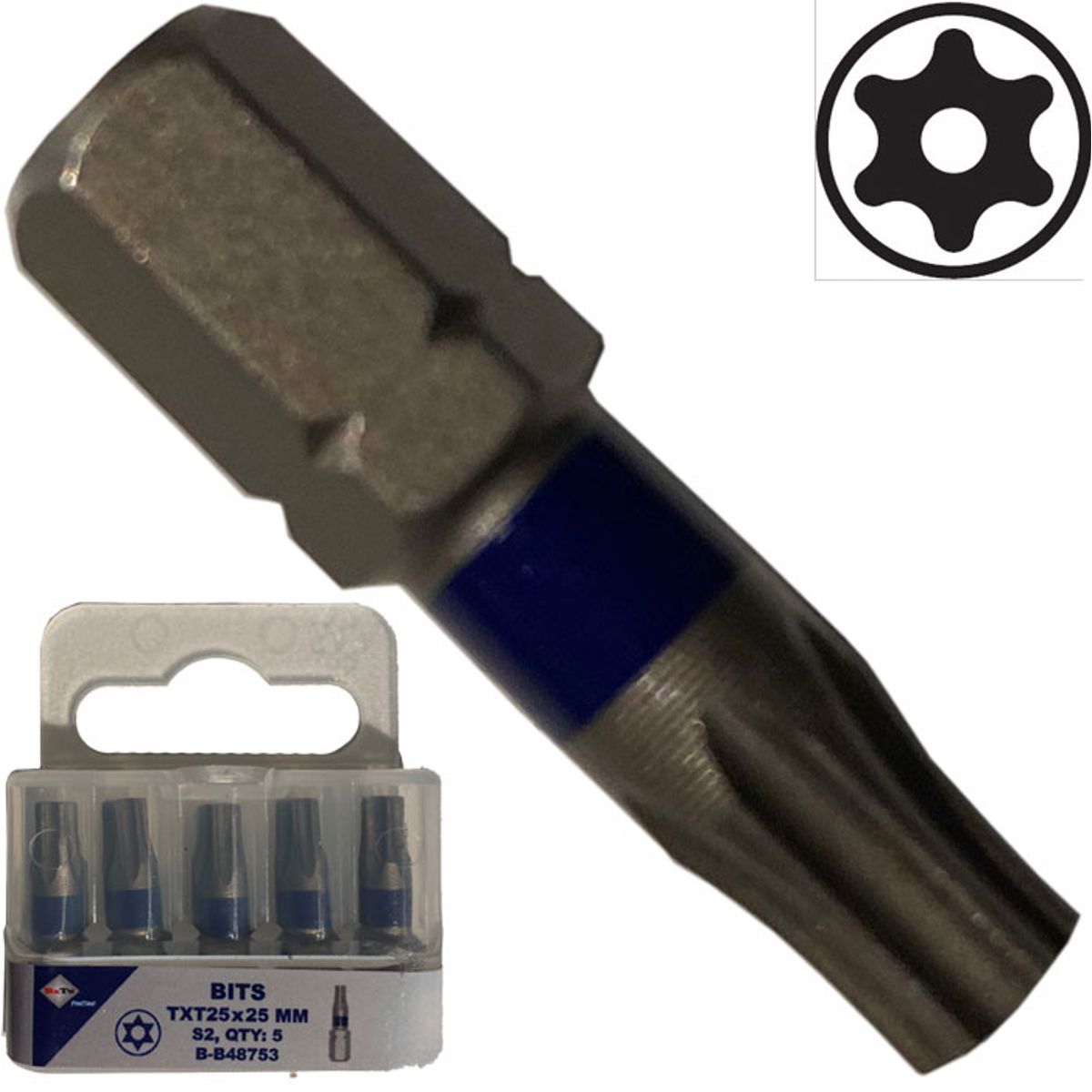 BATO 1/4" Bits industri torx tamper 25 x 25mm