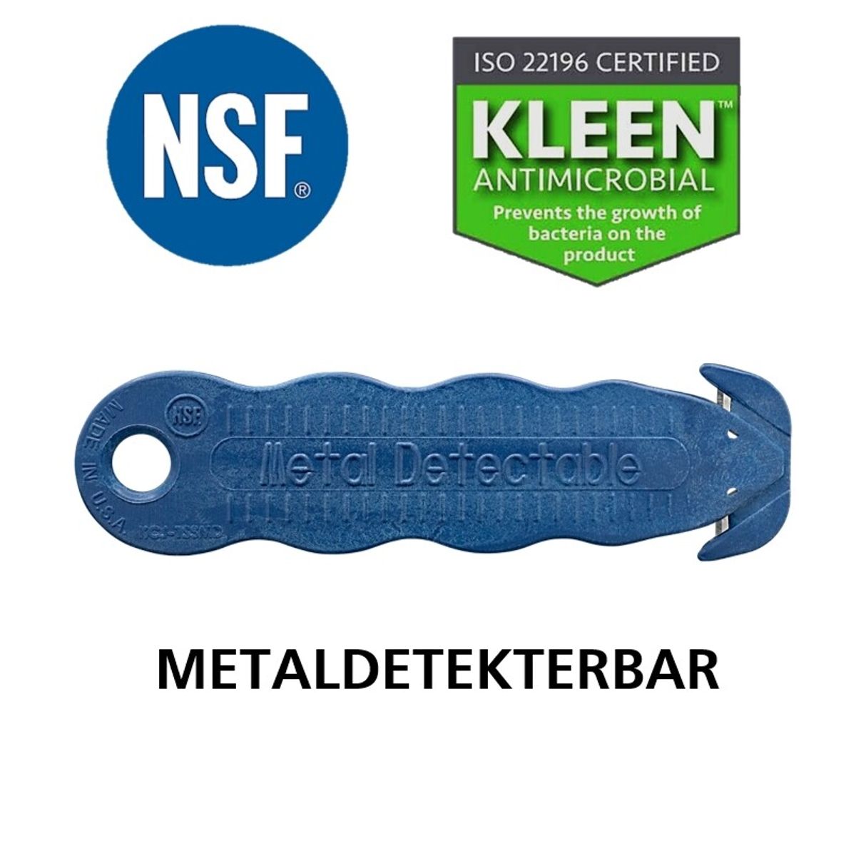 KLEVER NSF metaldetekterbar kniv, 10 stk. pakning