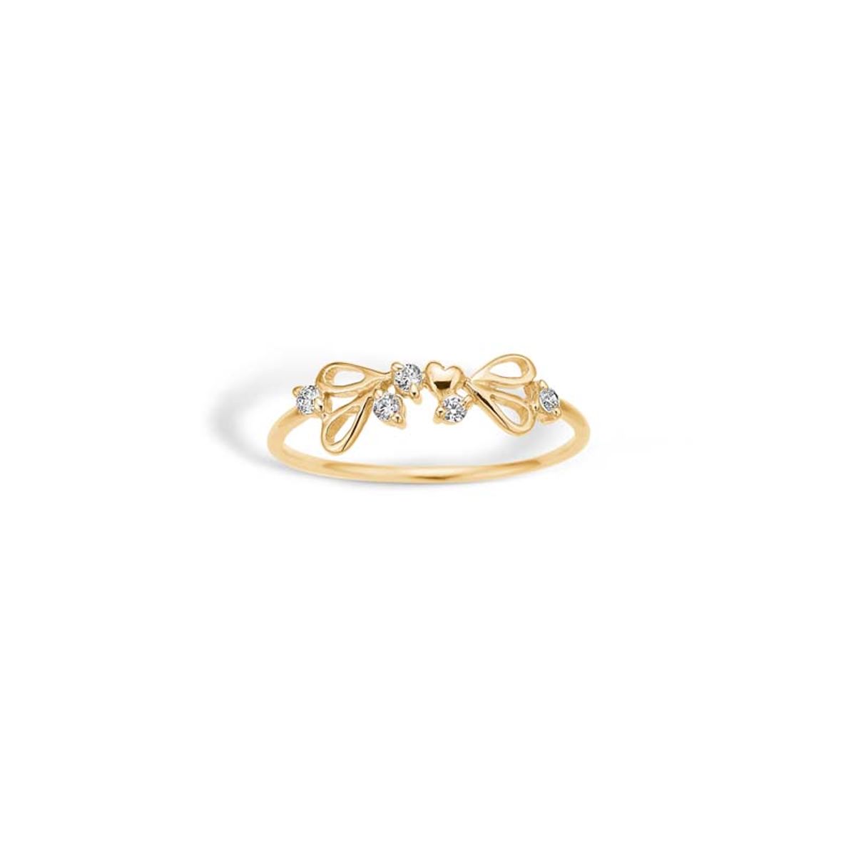 Blossom Copenhagen 9 kt guld blomster ring med zirkon