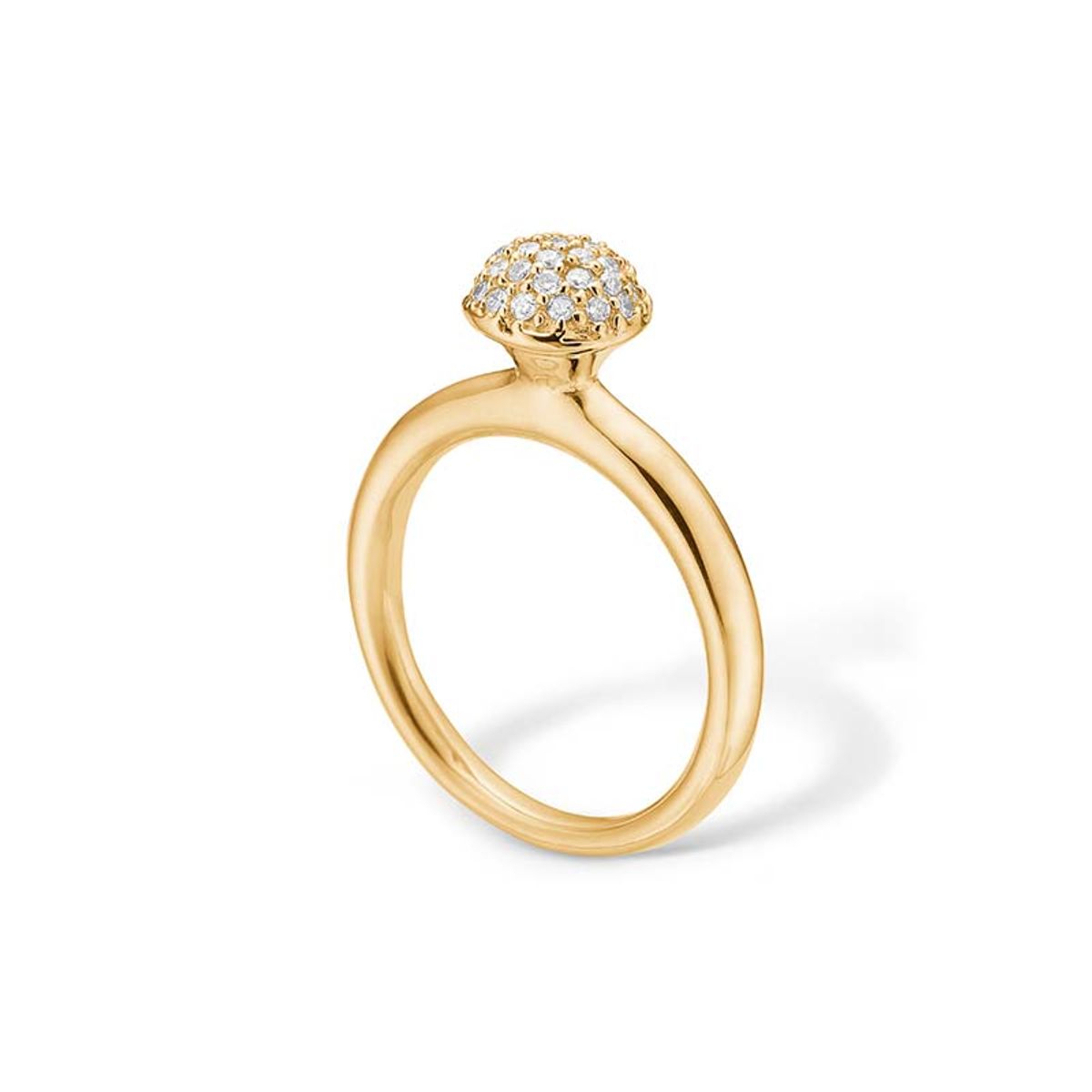 Blossom ring i 14 kt guld med 33 diamanter