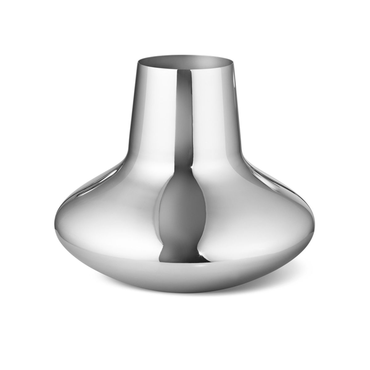 Georg Jensen Henning Koppel stål vase stor Ø 27 cm