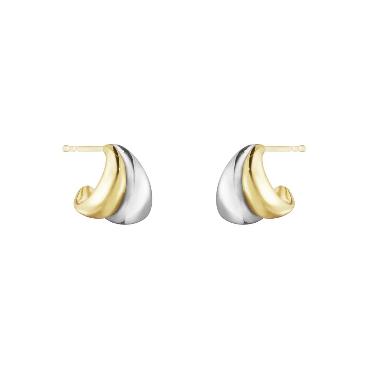 Georg Jensen Curve Ørering Lille 501A, sølv og guld