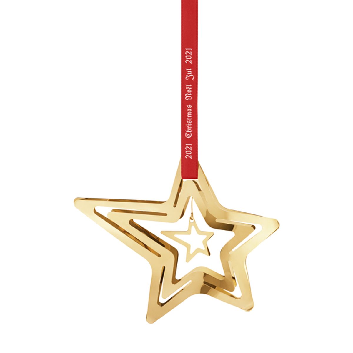 Georg Jensen Juleuro 2021 Shooting Star, guldbelagt