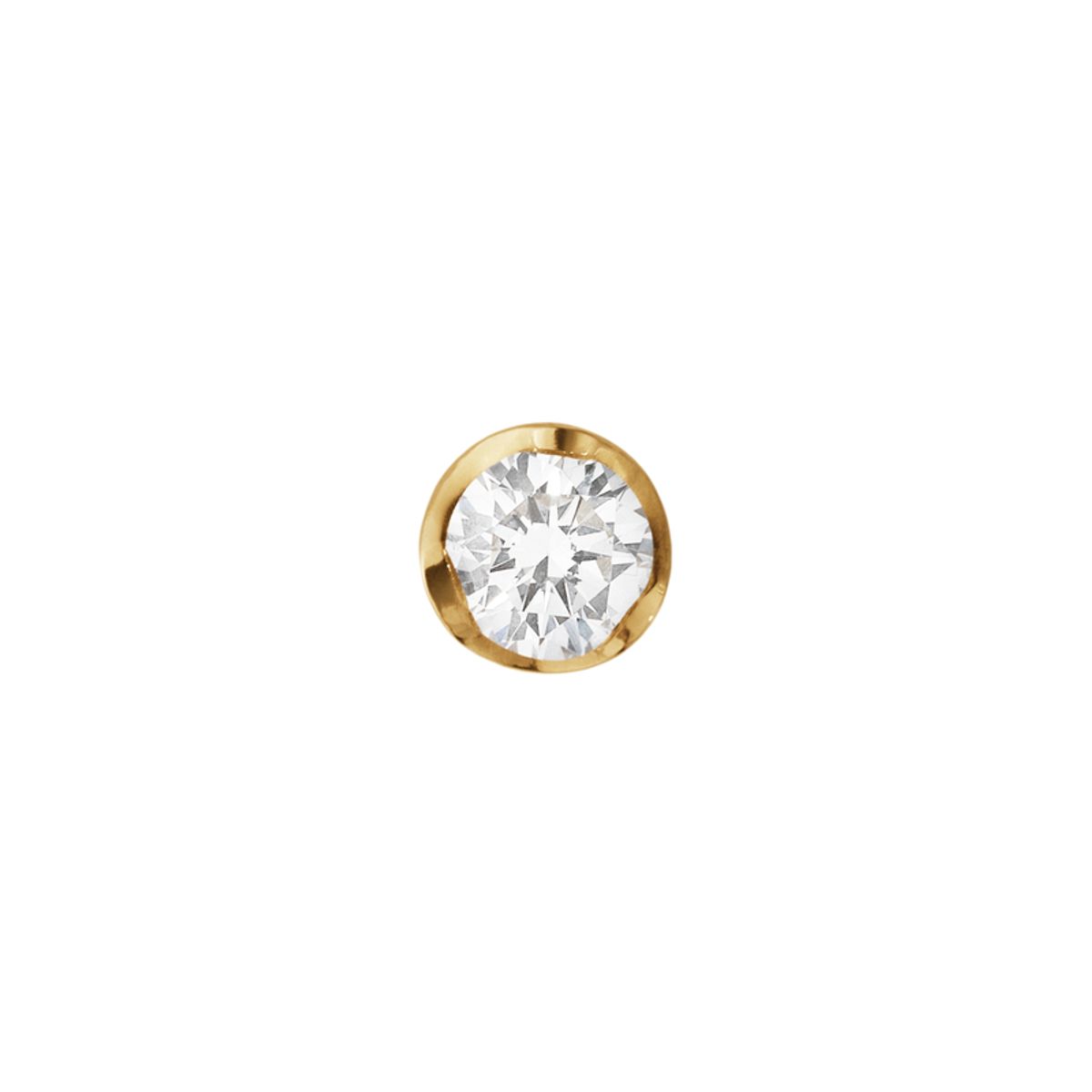 Georg Jensen Signatur Diamond 1652B 18 kt. guld ørestik med brillant 0,10ct