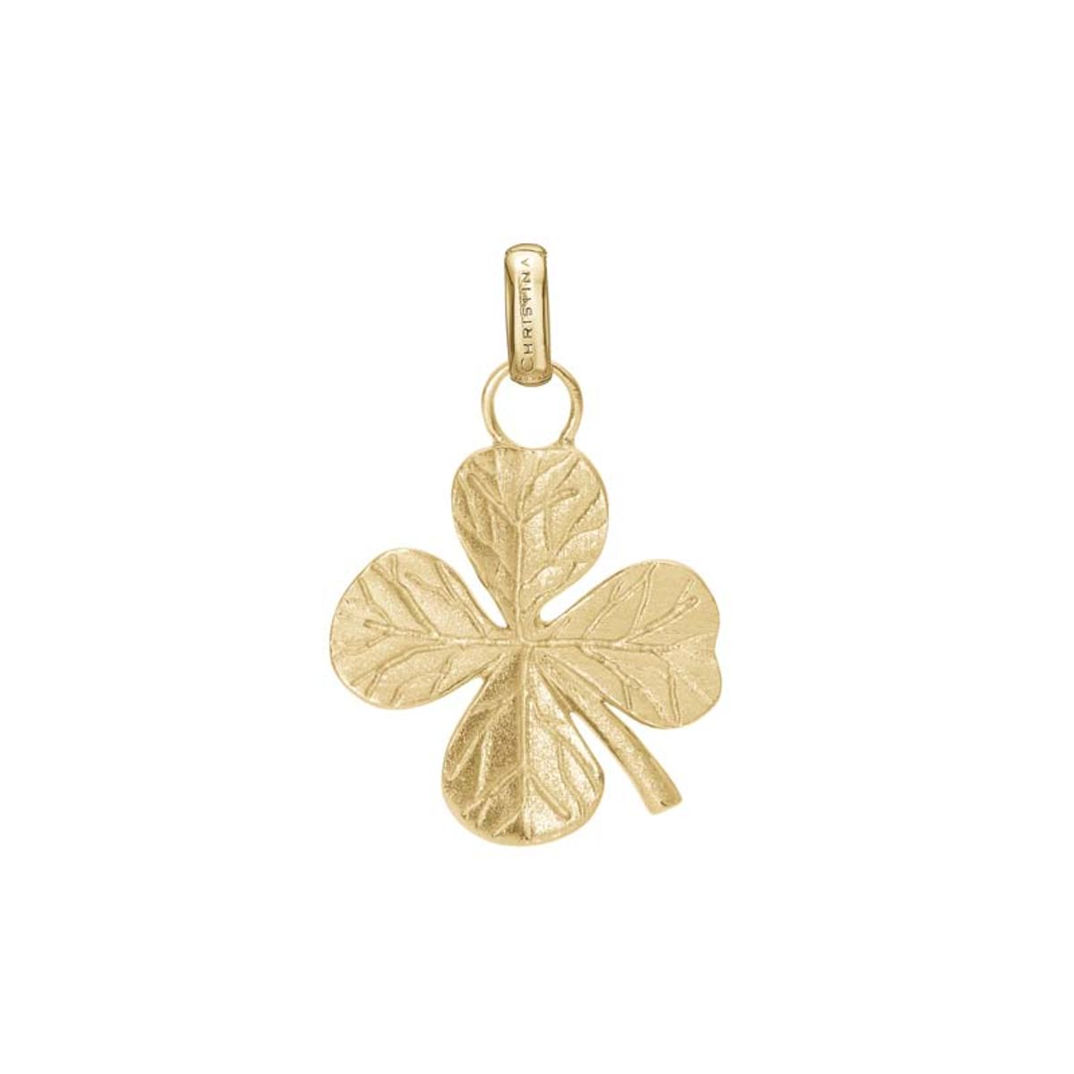 Christina Jewelry Big Four Leaf Clover vedhæng i forgyldt