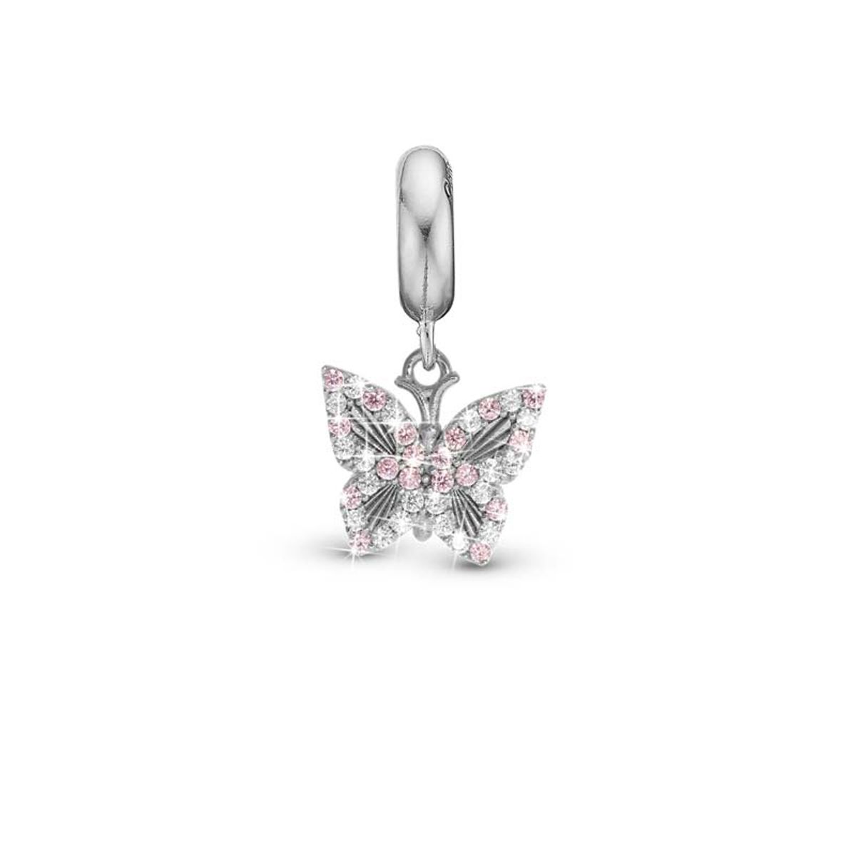 Christina Jewelry Sparkling Butterfly sølvcharm til sølvarmbånd på 4 mm