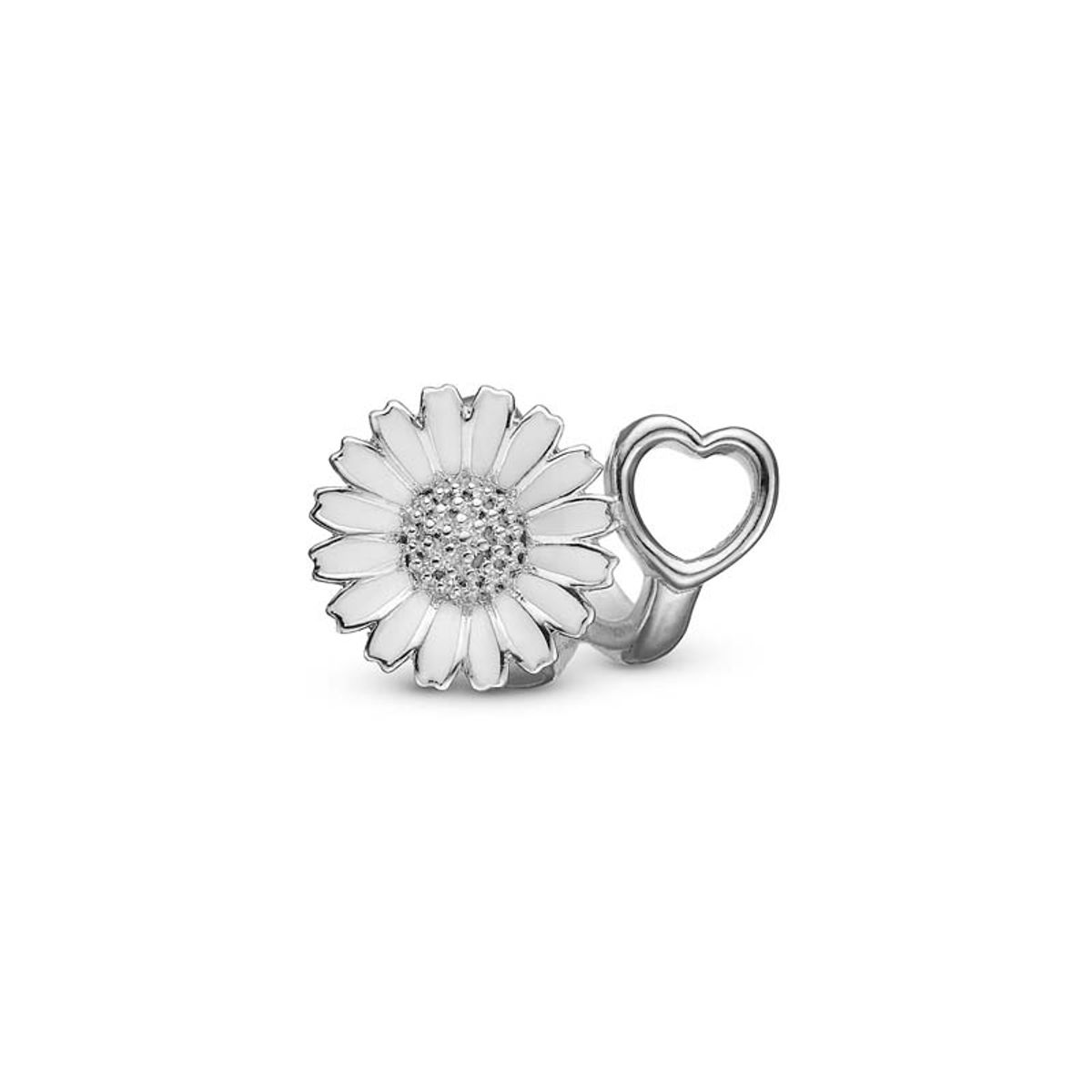 Christina Jewelry Marguerite Bliss sølv charm til læderarmbånd på 6 mm