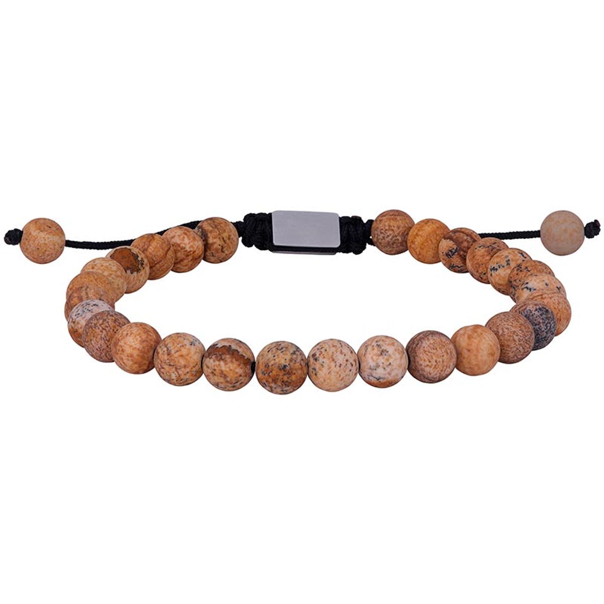 Son of noa stenarmbånd med mat picture Jasper sten, 6 mm