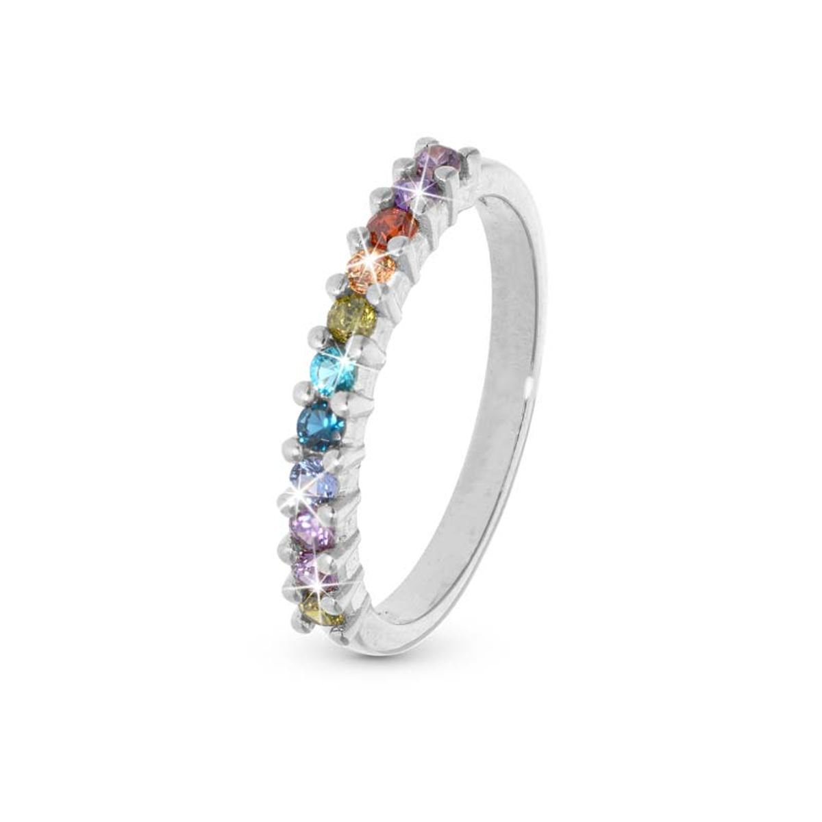 Christina Jewelry Rainbow Regnbue ring i sølv