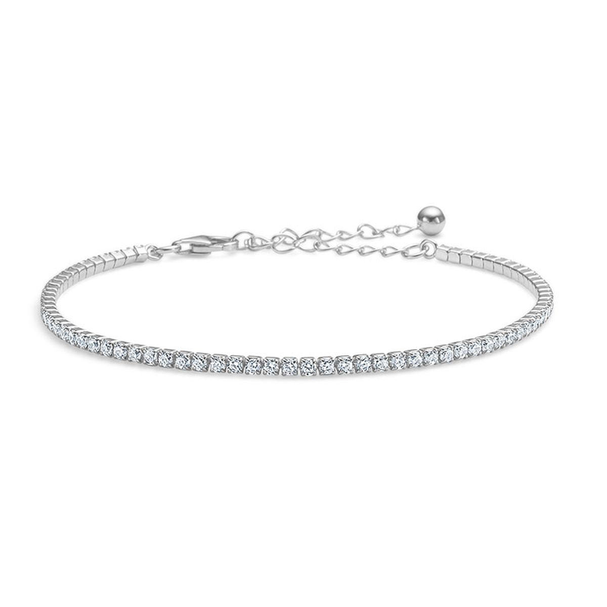 Studio Z Mini Tennis armbånd i sølv med cubic zirkoner