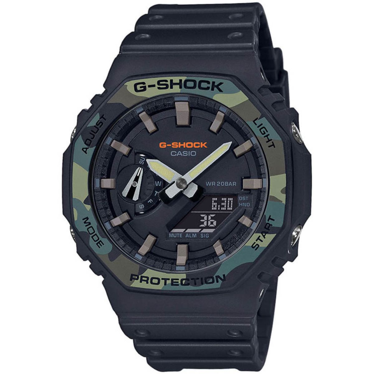 CASIO G-Shock (5611) Analog/digital sort/camo ur