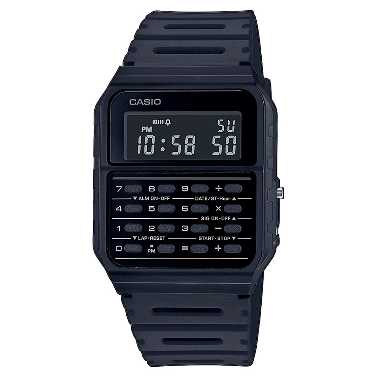 Casio Vintage (3208) sort ur med lommeregner