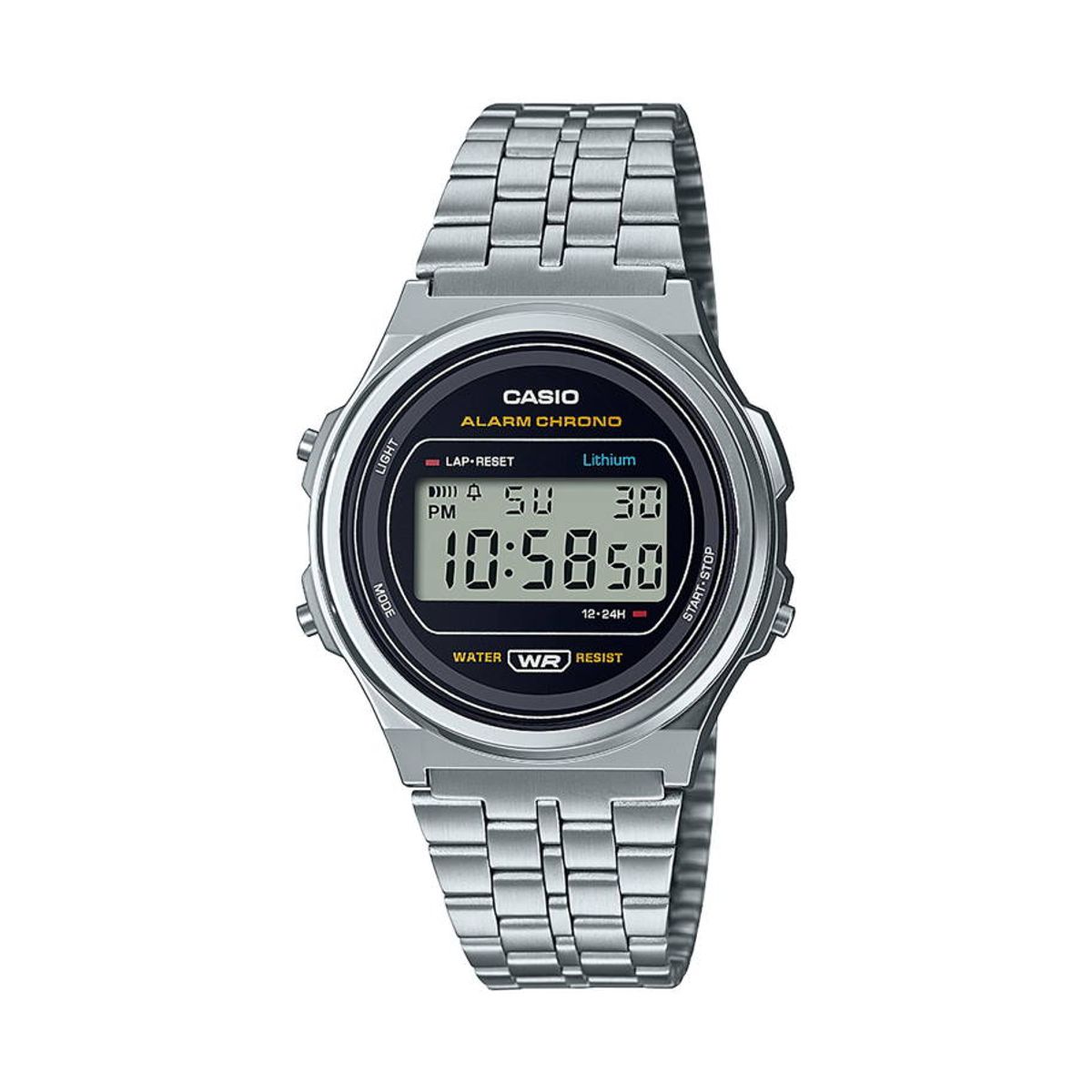 Casio Vintage (593) Basic digitalur i stål