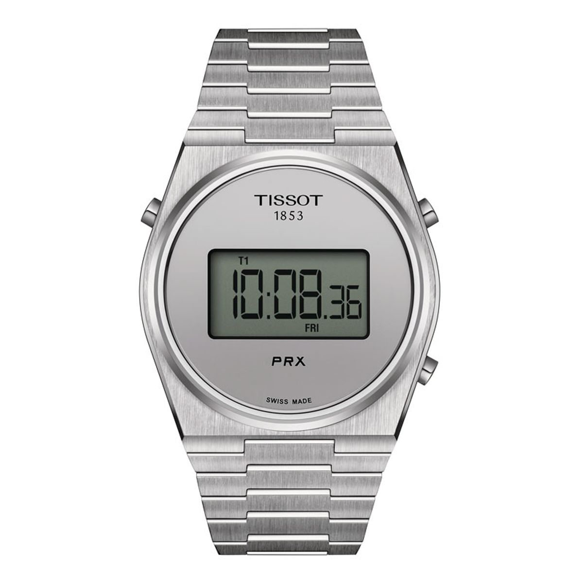 Tissot PRX Digital herreur i stål og spejl skive