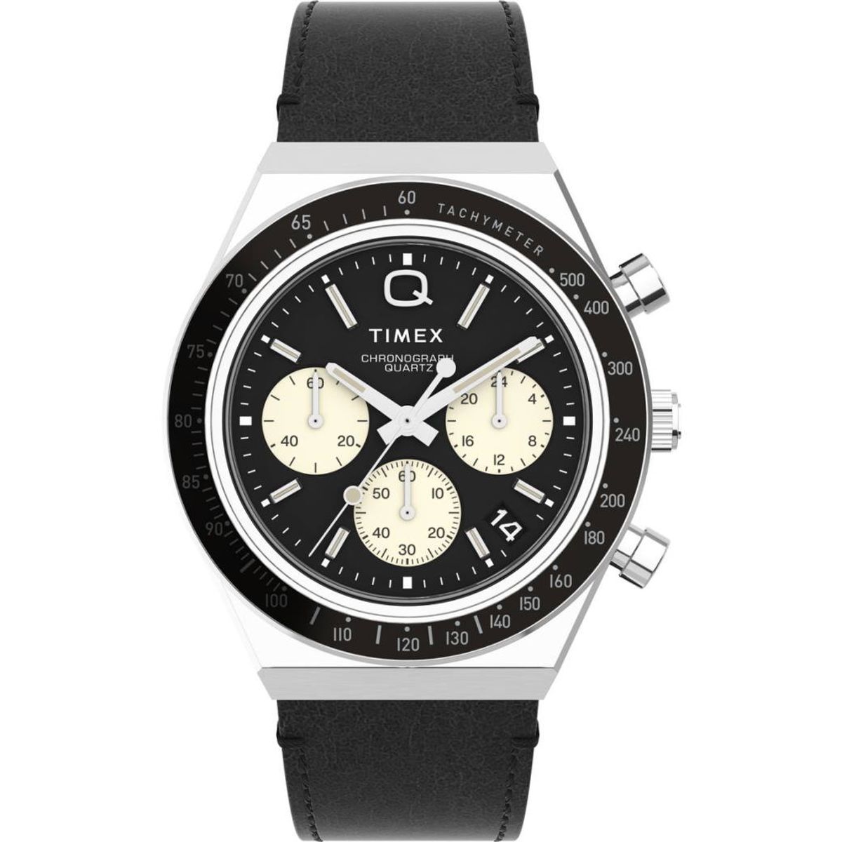 TIMEX Q Timex Chronograph sort Ø40