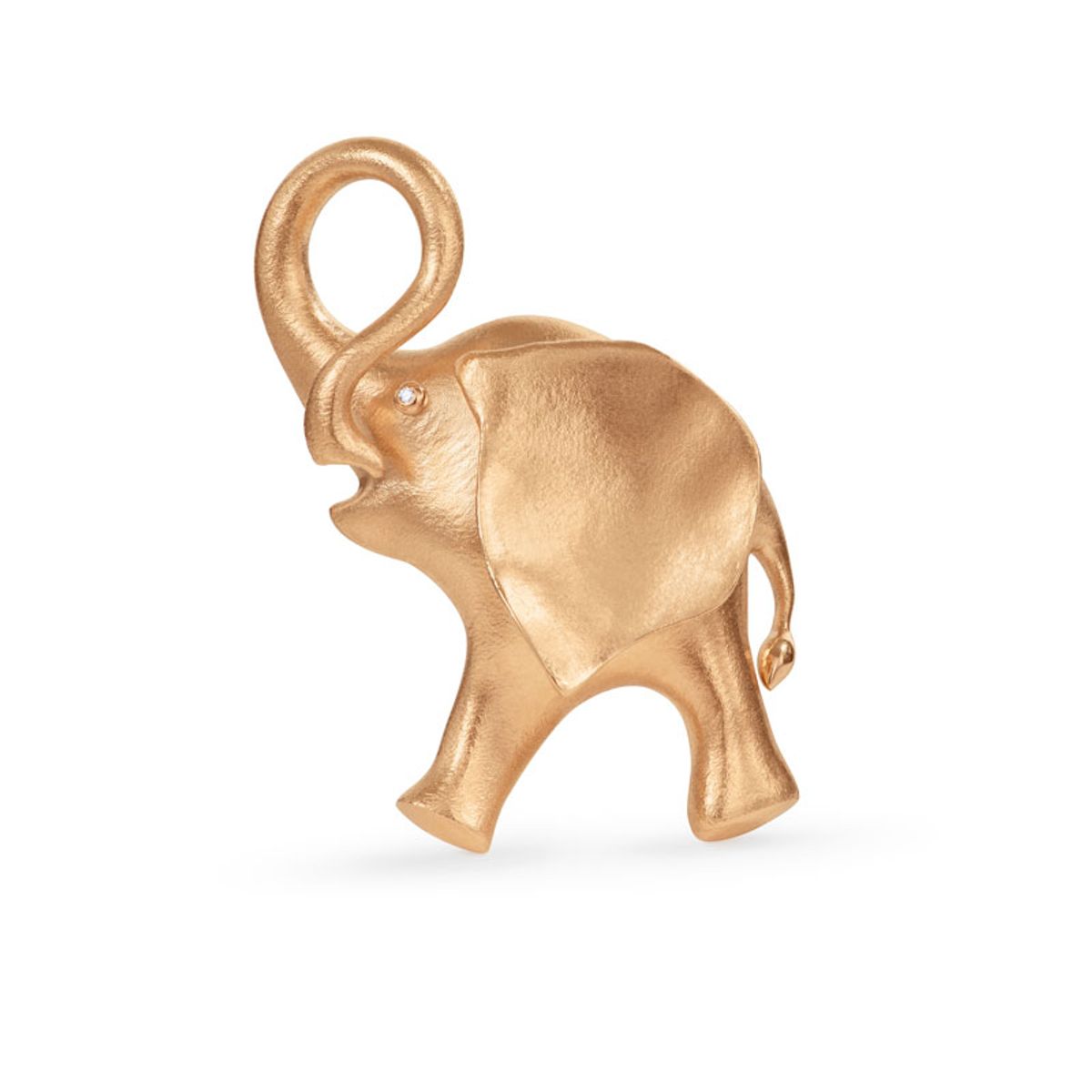 OLE LYNGGAARD COPENHAGEN Elefant Broche i 18 kt. guld og diamant