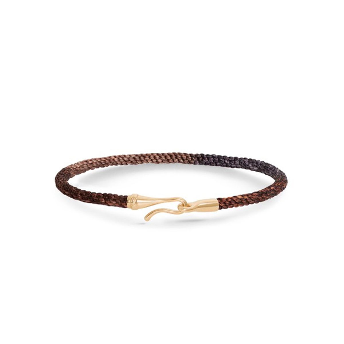 OLE LYNGGAARD COPENHAGEN Life armbånd i velvet nylon med guld krog