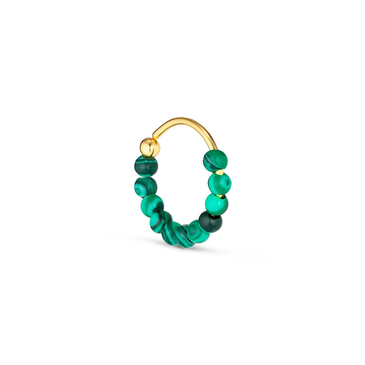 Jane Kønig Bermuda Malachite Twist ørering, forgyldt - 1 stk