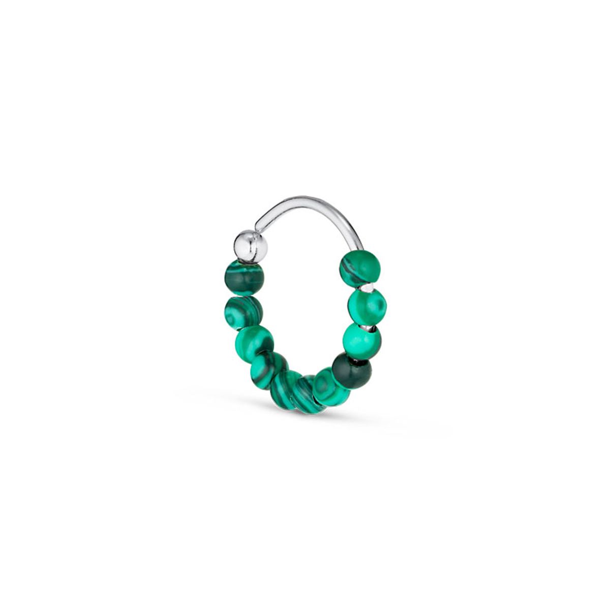 Jane Kønig Bermuda Malachite Twist ørering, sølv - 1 stk