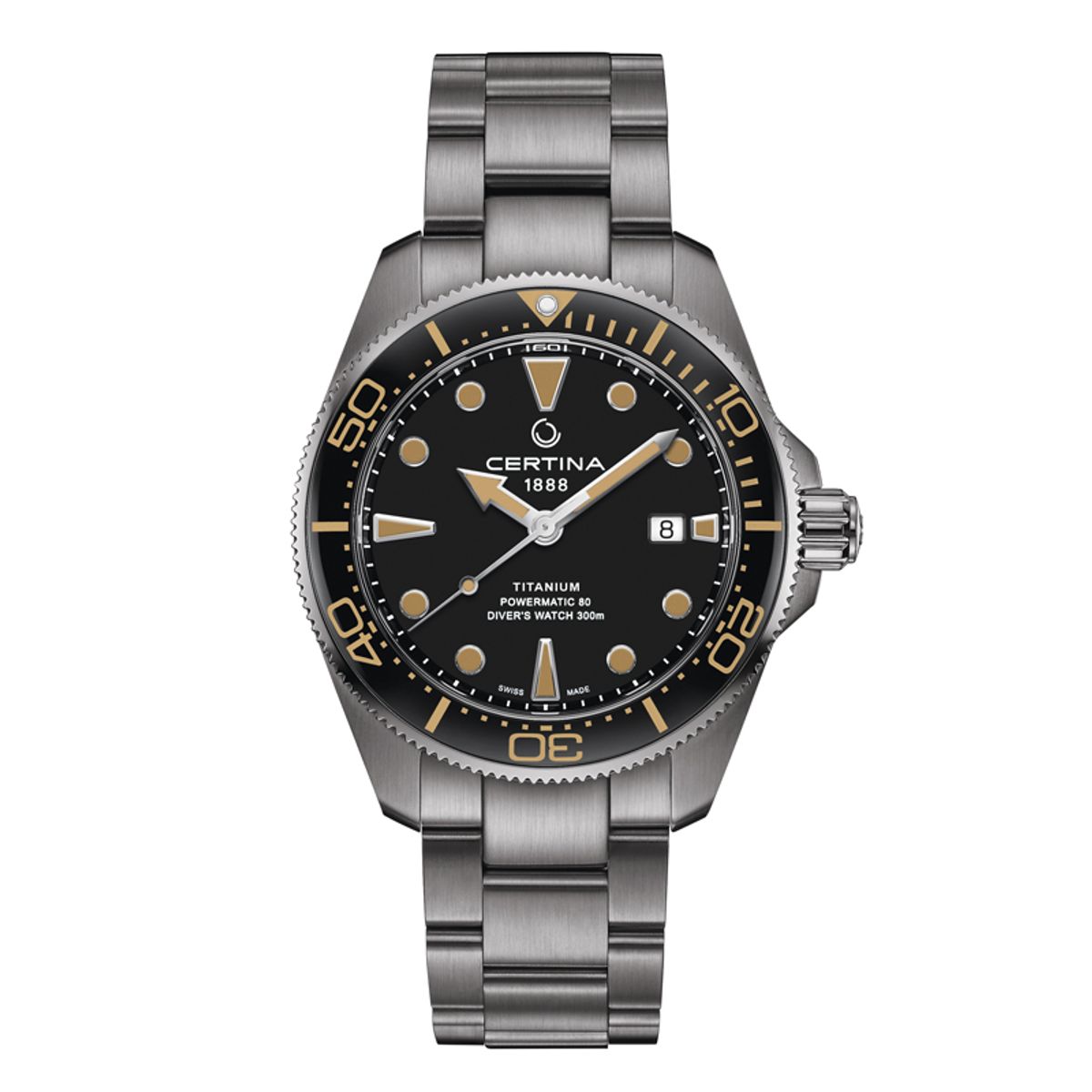 Certina DS Action Diver herreur i titanium med lænke Ø43