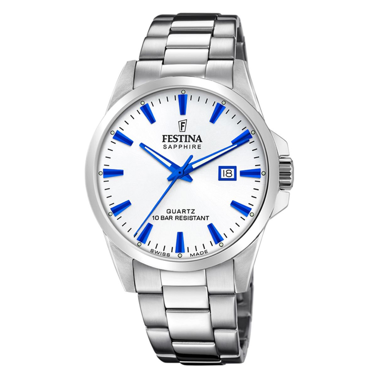 Festina Swiss Made herreur i stål med grå urskive