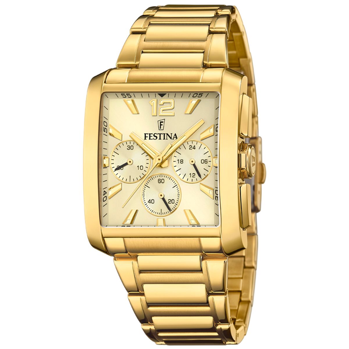 Festina Herreur Chrono Timeless, Guld skive, Dbl