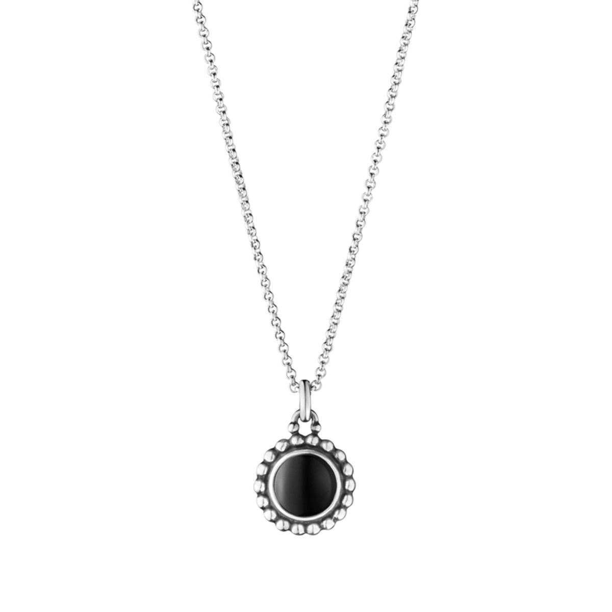 Georg Jensen Moonlight Blossom vedhæng 9A med sort onyx