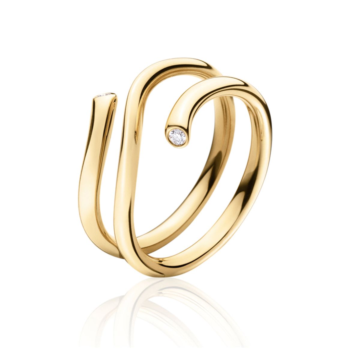 Georg Jensen Magic ring 1513A, 18 kt. guld med brillanter