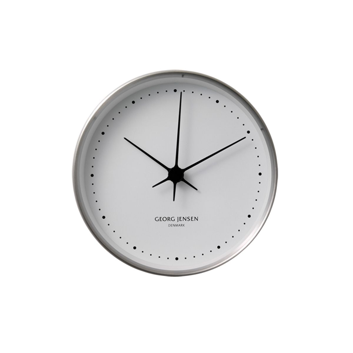 Georg Jensen Koppel vægur 10 cm stål/hvid