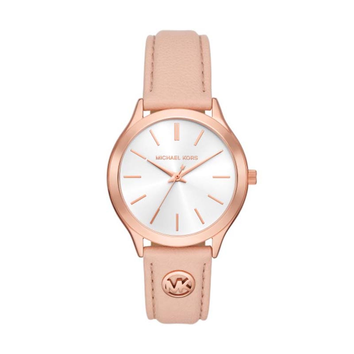 Michael Kors Slim Runway dameur i rosa stål med rem