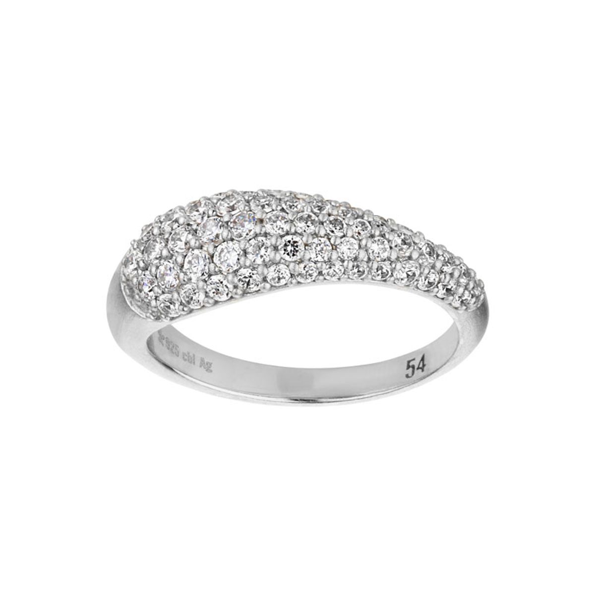 ByBiehl Ocean Flow Sparkle sølv ring med cubic zirkoner