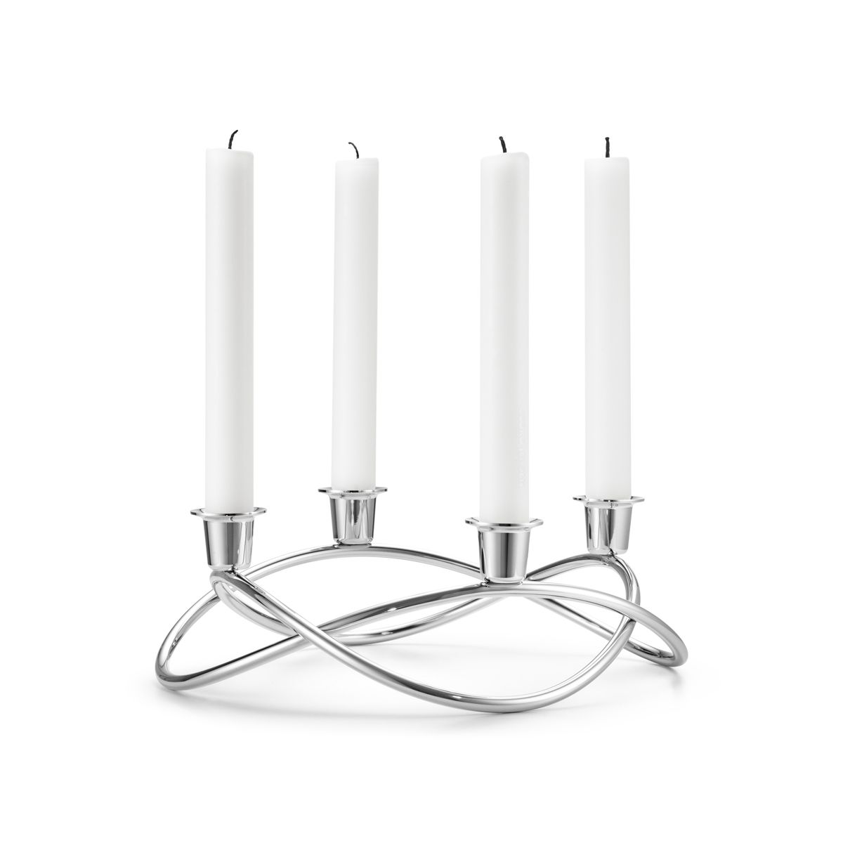 Georg Jensen Season stage i blankt stål, adventsstage