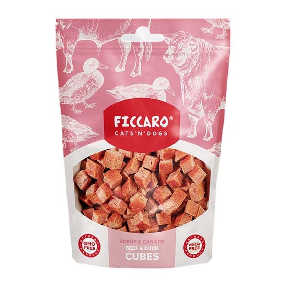 Ficcaro okse og and hundegodbidder, 100g