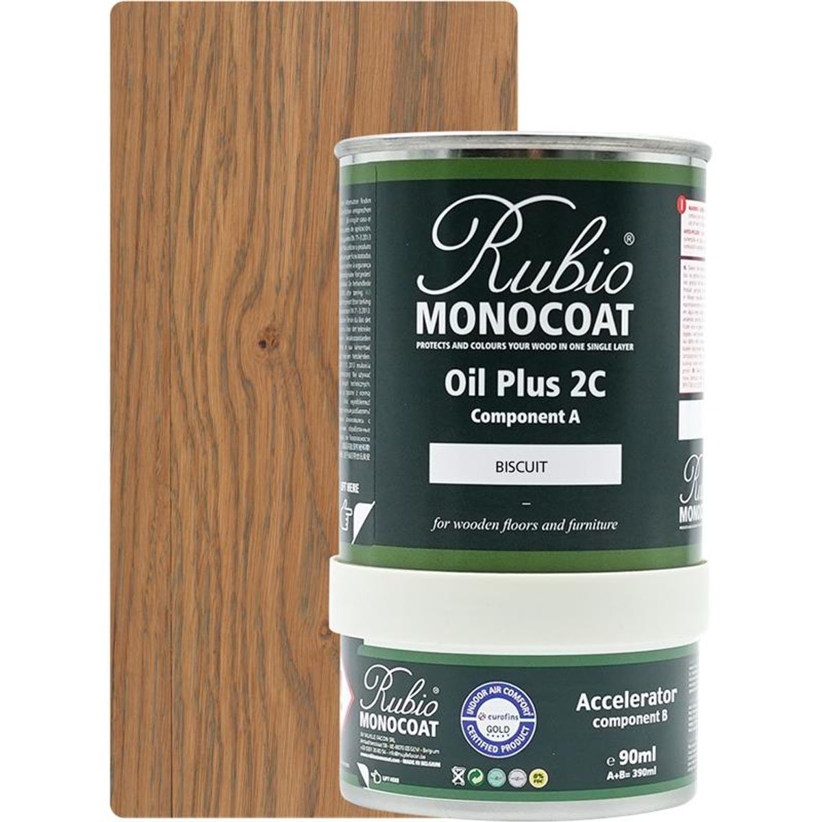 Rubio Monocoat olie Plus 2C Biscuit 390 ml inkl. accelerator 90 ml.