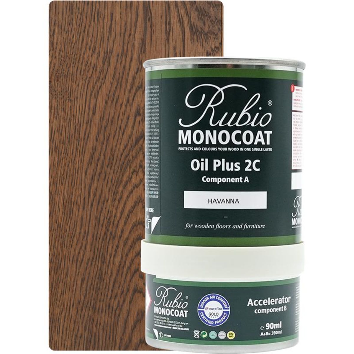 Rubio Monocoat olie Plus 2C Havanna 390 ml inkl. accelerator 90 ml.