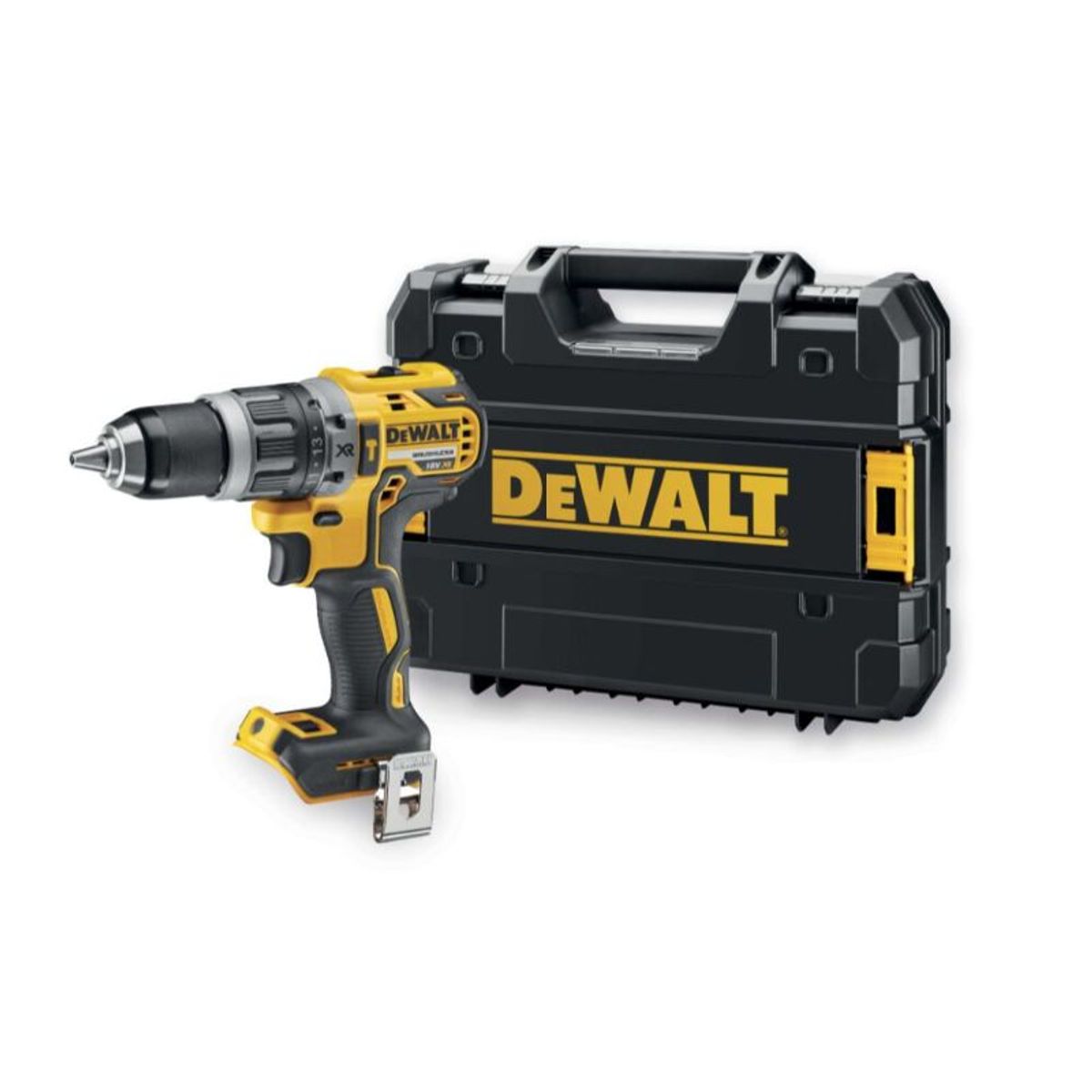 DeWalt 18V XR Li-Ion kulløs kompakt slagboremaskine, løs enhed i TSTAK