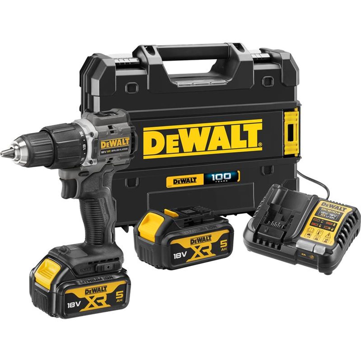 DeWalt 18V Slagboremaskine 2x5ah, TSTAK