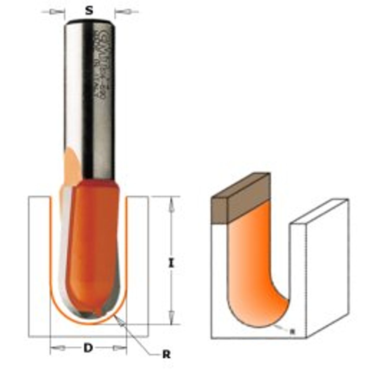 CMT Hulkehlfræser HM R 8 K8