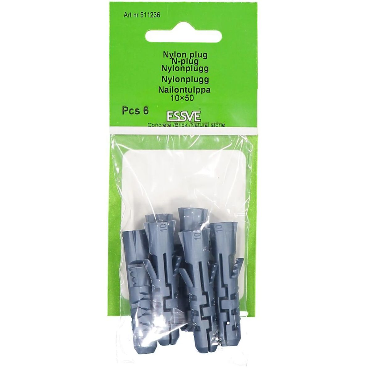 ESSVE Nylon plug N 10 x 50mm 6 stk.