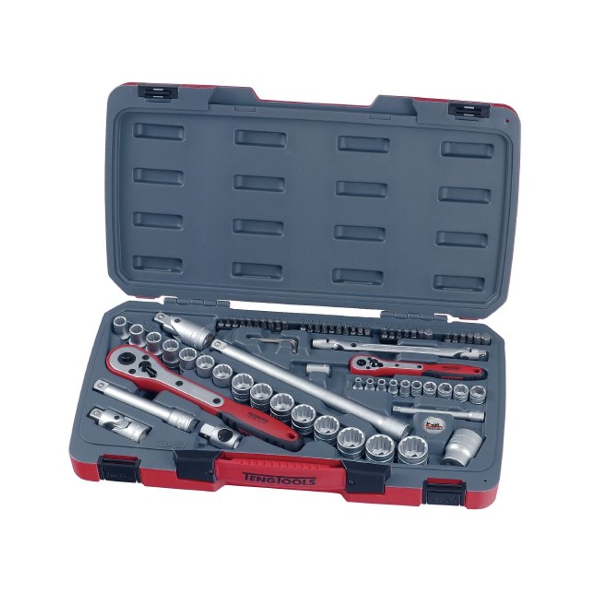 Teng Tools Topnøglesæt 1/4" og 1/2" T1272 med 72 dele