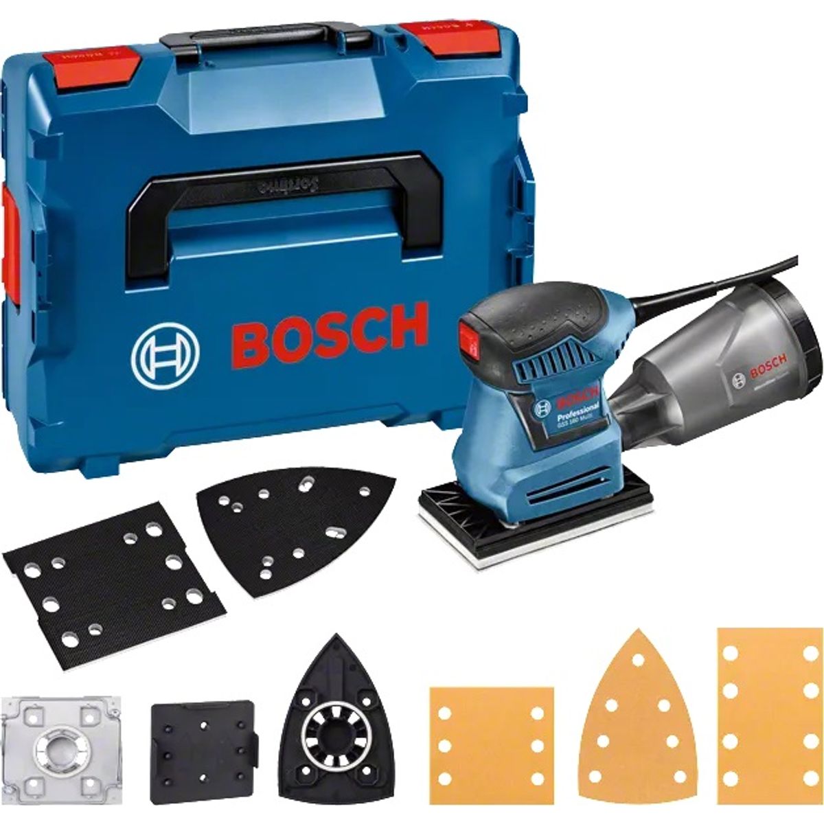 Bosch Rystepudser GSS 160-1A Multi i L-BOXX med tilbehørssæt