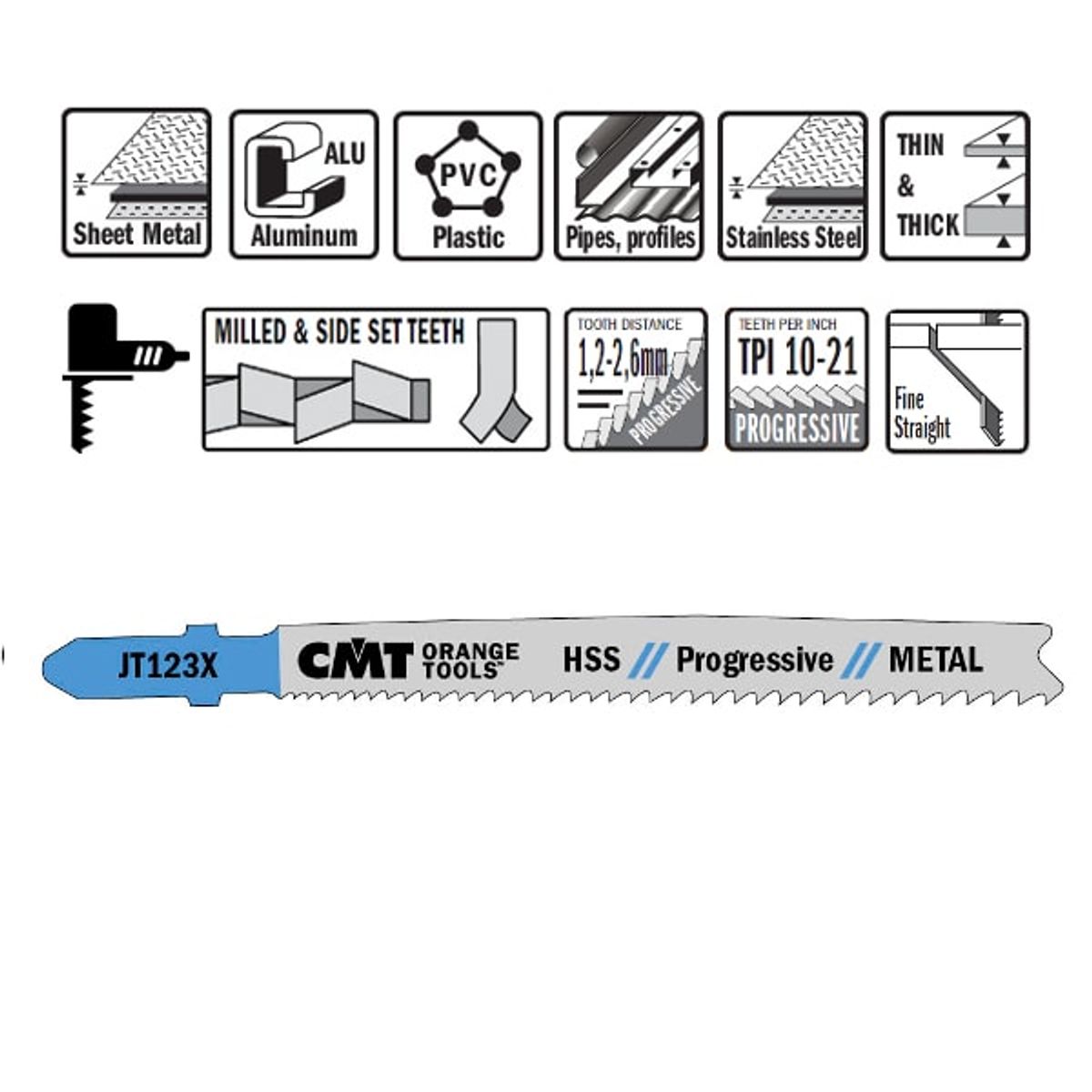 Stiksavklinge 75mm BIM Metal Fast