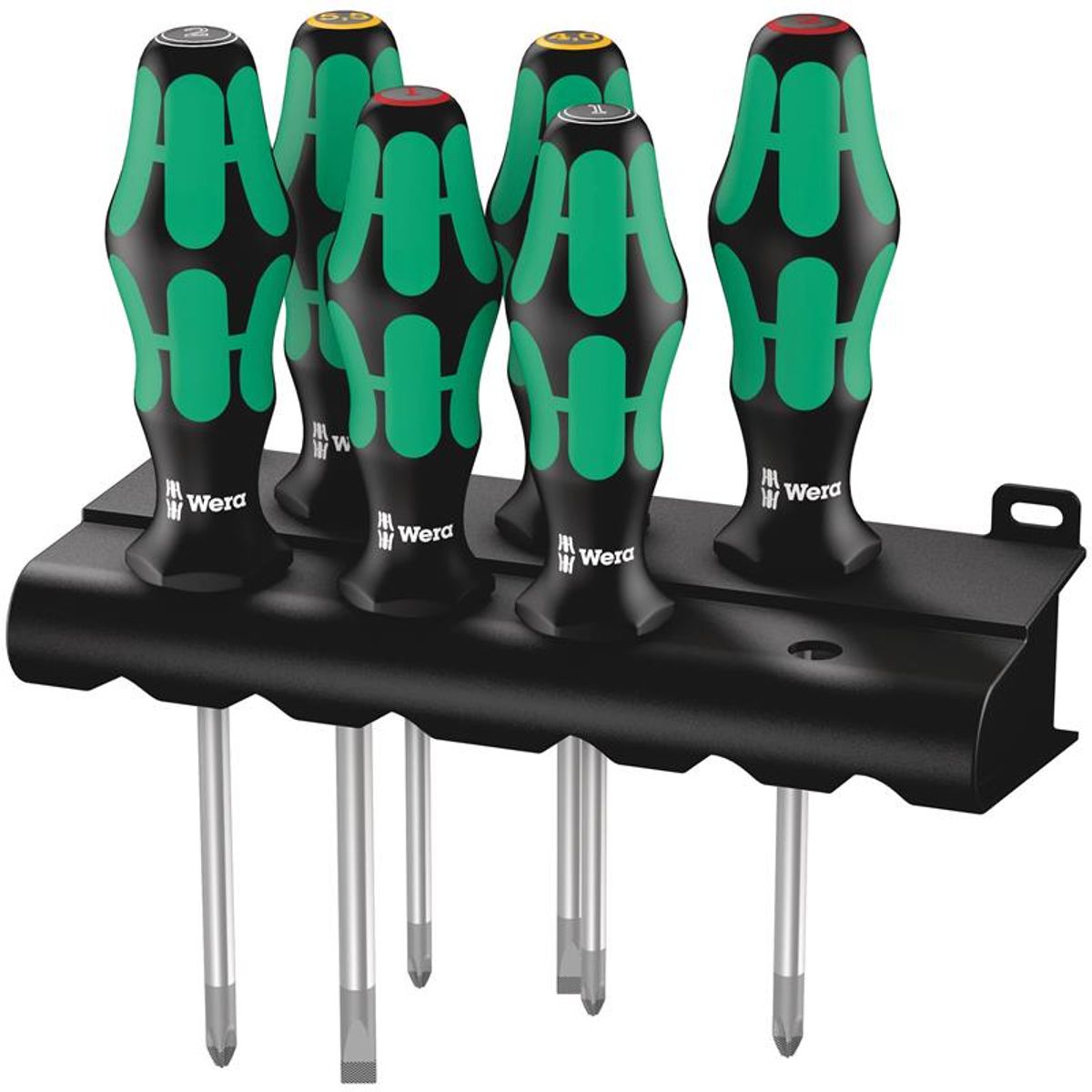 Wera 335/350/355/6 Skruetrækkersæt Kraftform Plus Lasertip + rack