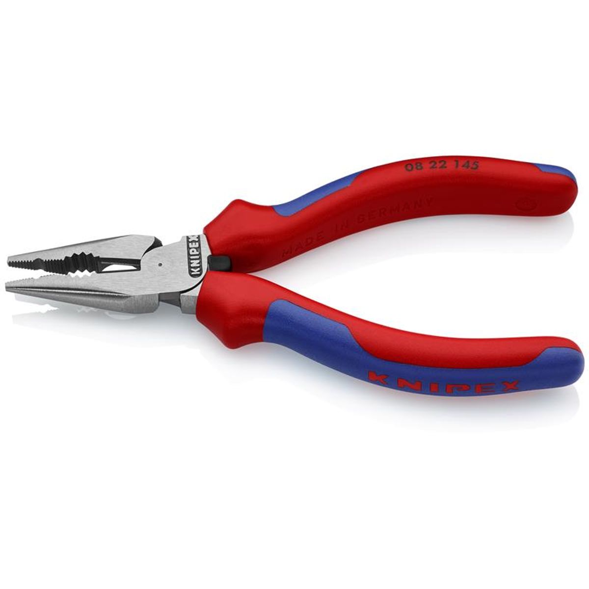 Knipex Spids kombitang sort atramenteret, med flerkomponent-håndtag 145 mm