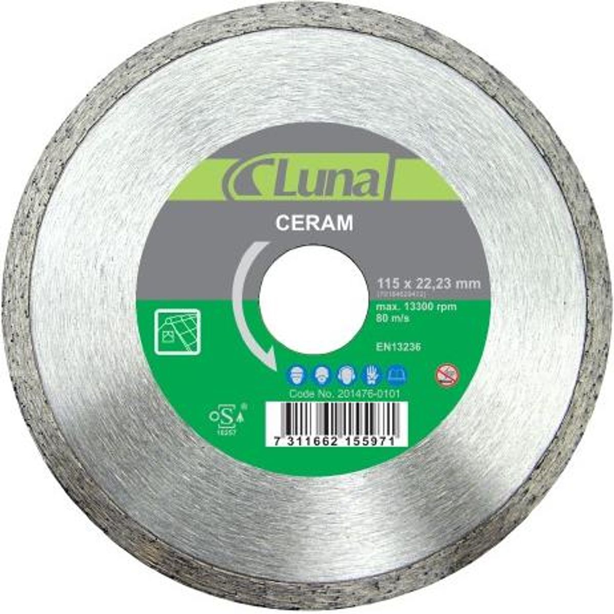 Luna Diamantklinge 125 mm Cream - Fliser